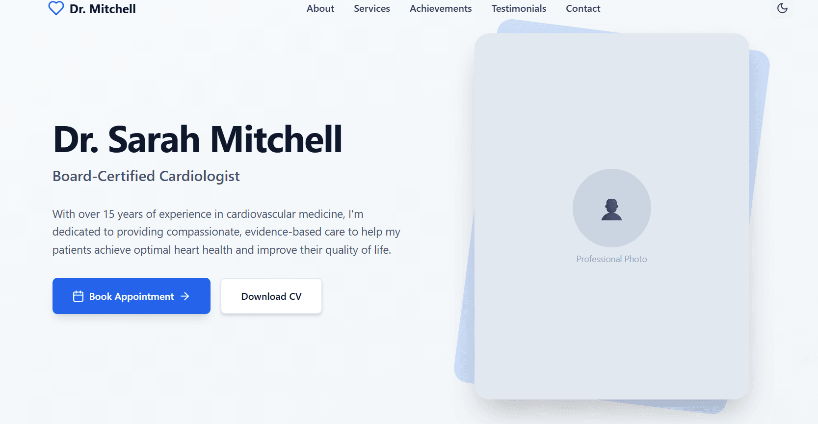 Dr. Sarah Mitchell — Personal Portfolio